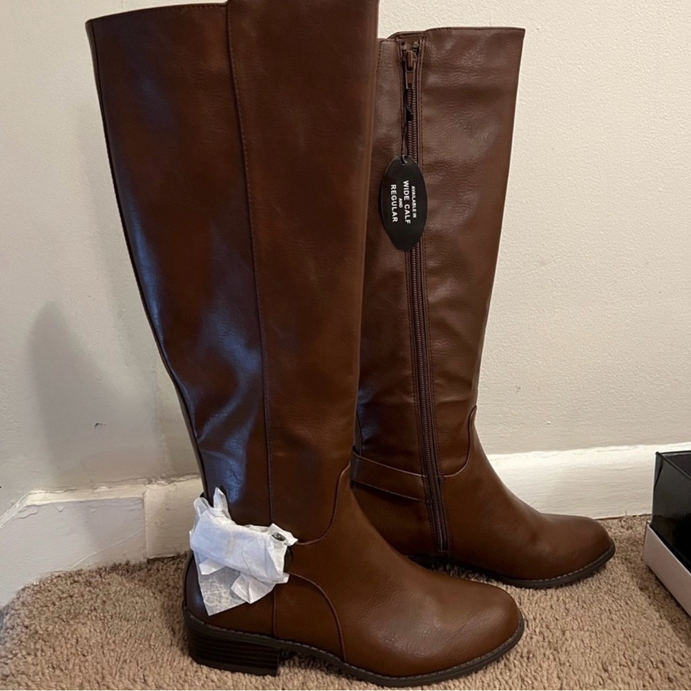 ALFANI Brown Boots Size 6.5 NEW - Picture 4 of 9